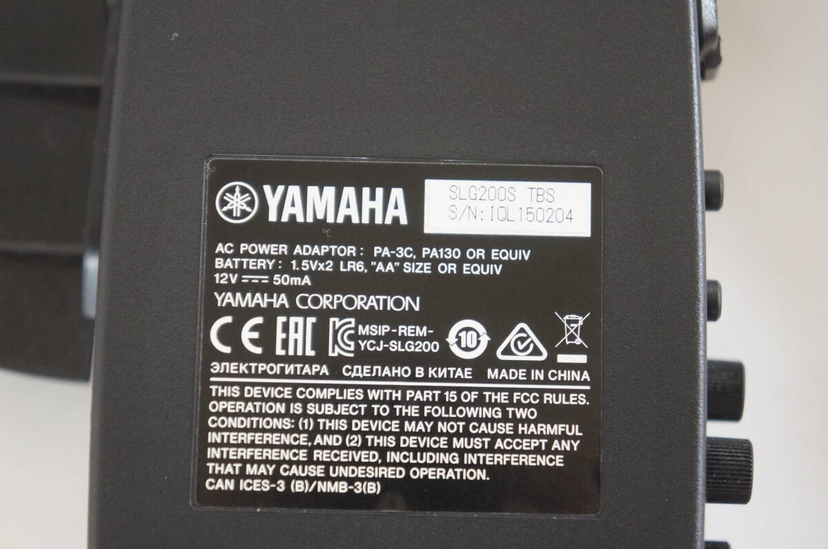 音出し確認済 YAMAHA ヤマハ SLG200S TBS サイレントギター 弦楽器 ソフトケース PA-3C 電源アダプター付き 2204272041の画像5