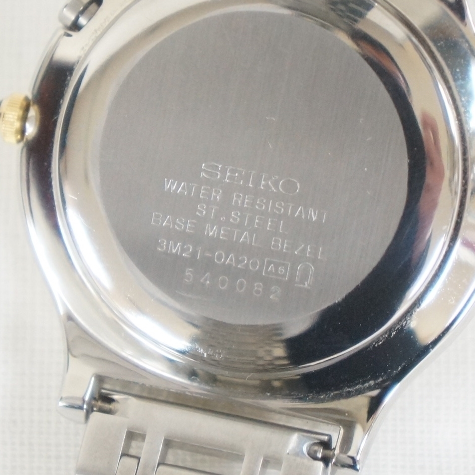 ② SEIKO セイコー DOLCE ドルチェ AGS EPSON ESPER 3M21-0A20 メンズ オートクォーツ 腕時計 箱付き 8505116091_画像6