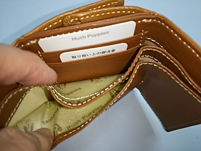 YA-838 ハッシュパピー【新品未使用】即決 本革 茶 人気 三つ折れ財布 二つ折り ボックス ミニ財布 コンパクト 良品 特価 セール 格安_ここからはサンプルになります。