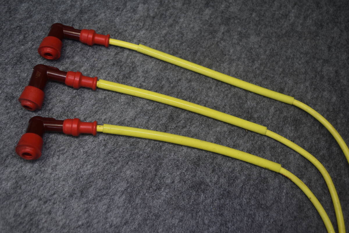 [Y24-0984] мотоцикл модифицировано для NGK желтый цвет plug cord комплект б/у товар /NGK plug cord /XY11/LY11/NGK желтый код цвета /NGK штекер колпак 