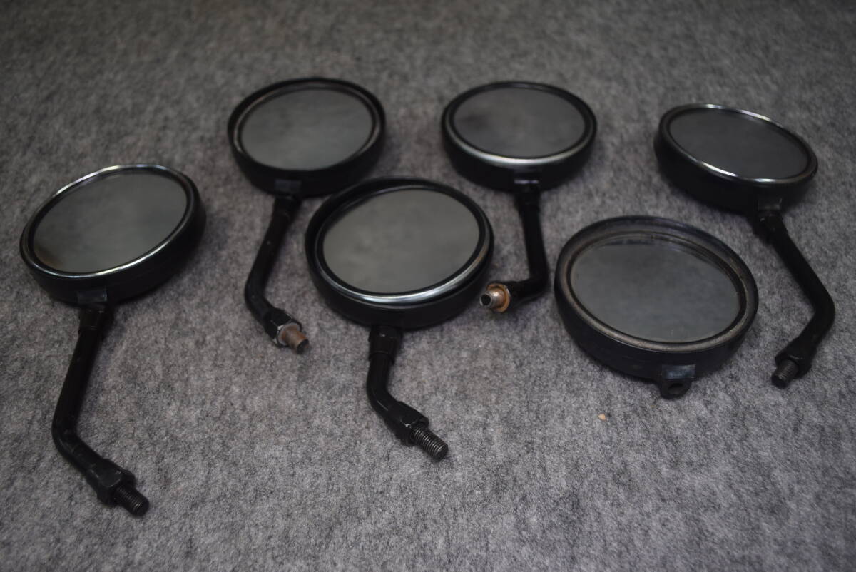 [Y24-0988]KAWASAKI Z2 mirror 6 piece set ( extra attaching ) secondhand goods /Z2 mirror set / original Z2 mirror /Z2 mirror that time thing / Kawasaki mirror 