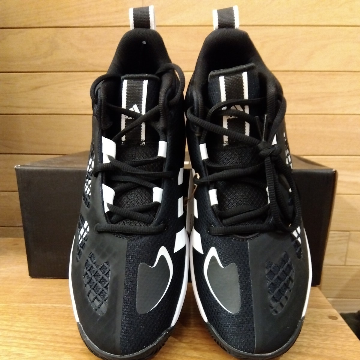 25.5cm 新品正規品 アディダス プロ ネクスト adidas PRO N3XT バスケットボール バッシュ バスケ シューズ ブラック ホワイト 黒 の画像7
