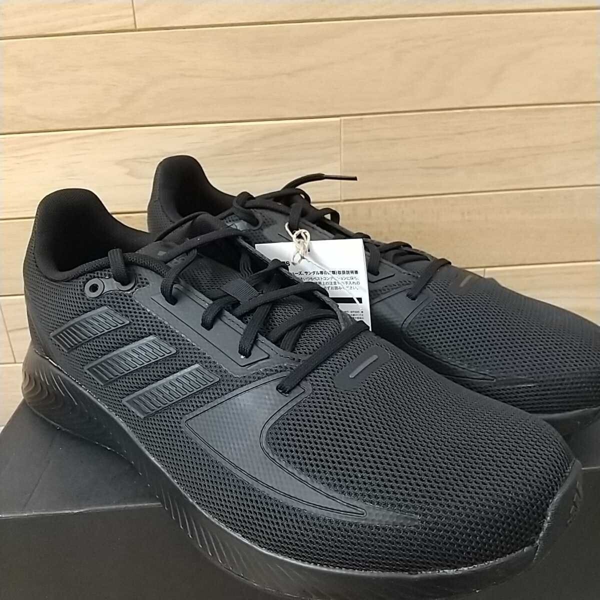 27.5cm новый товар стандартный товар adidas Adidas CORERUNNER M core Runner M FZ2808 core черный / черный мужской бег обувь 