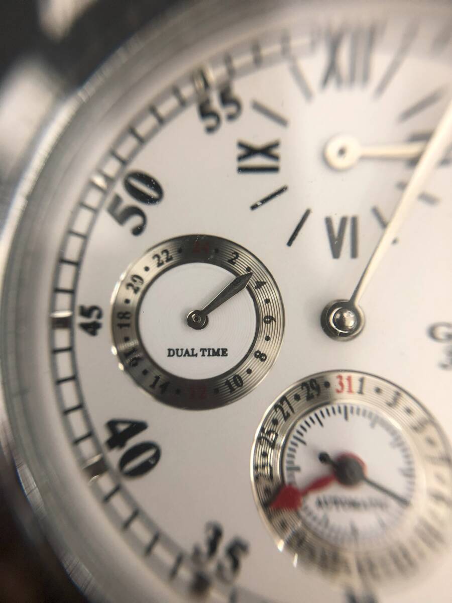 GENEVE YACHT CLUB ジュネーブヨットクラブ 腕時計 5ATM 自動巻き スモールセコンド 白文字盤 裏スケルトン_画像7
