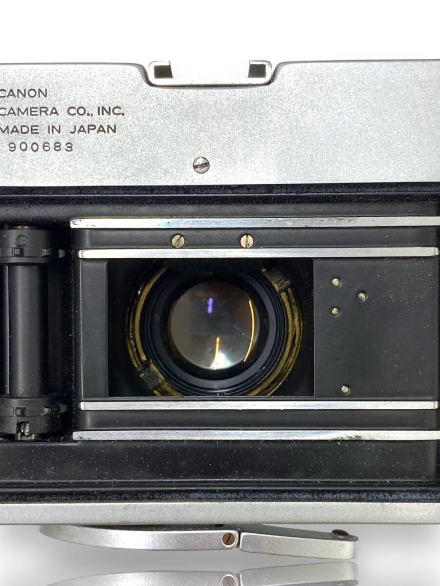 Canon Canonet キャノン SE 1:1.9 45mm フィルムカメラ ブラック/シルバー シャッターの未確認 写真 Retro レトロ ケース付き_画像10