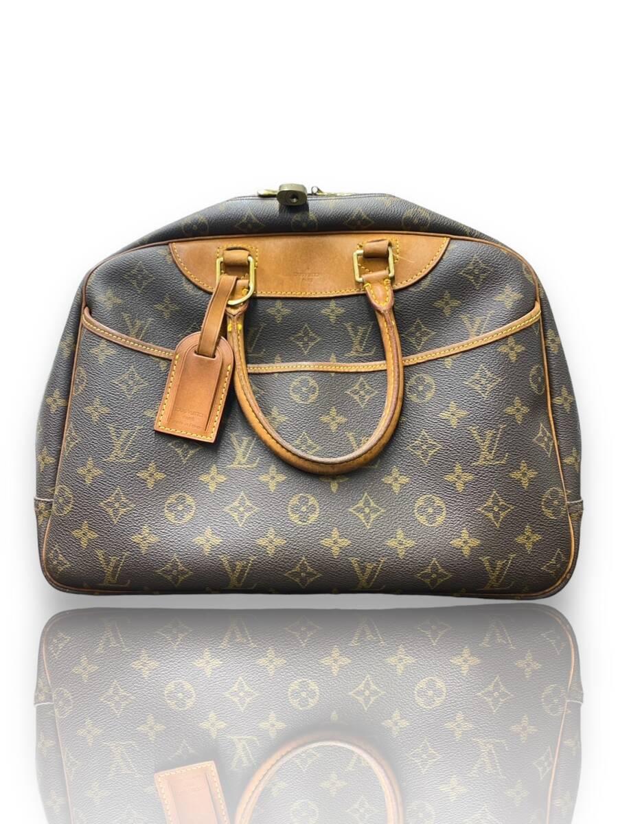 1円スタート LOUIS VUITTON Deauville ルイヴィトン モノグラム ドーヴィル M47270 ハンドバッグ ネームタグ 鍵なし パドロックのみ_画像1