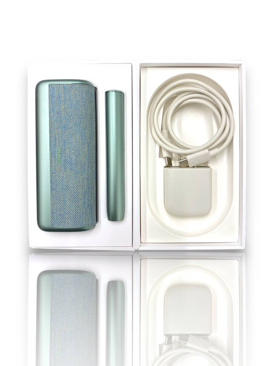 極美品 iQOS ILUMA PRIME アイコス イルマ プライム ジェイドグリーン Jade Green キット 本体セット 電子タバコ 喫煙具 通電確認_画像9