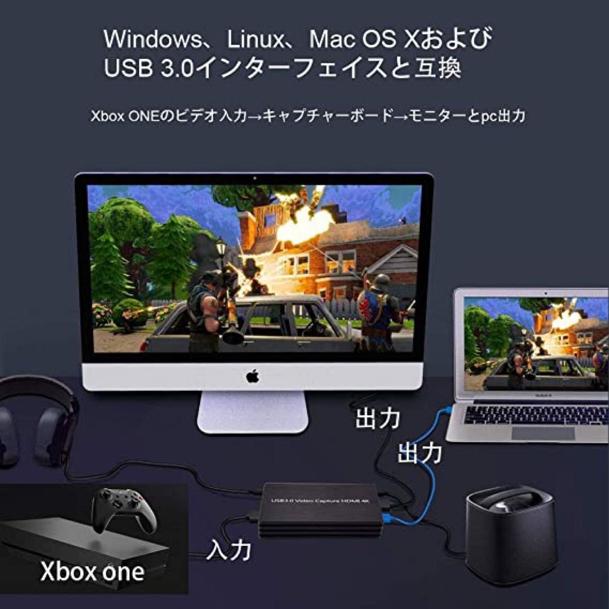 キャプチャーボード USB 3.0ビデオゲームキャプチャ1080p