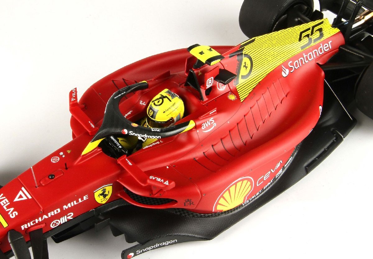 BBR 1/18 Ferrari F1 75 Italian GP Monza 2022 C.Sainz Ferrari die-cast made pedestal attaching BBR182275-55DIE