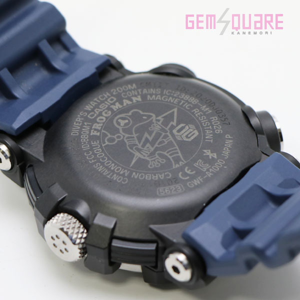 【値下げ交渉可】カシオ G-SHOCK フロッグマン 腕時計 ソーラー電波 中古 黒 ブルー モバイルリンク GWF-A1000-1A2JF_画像3