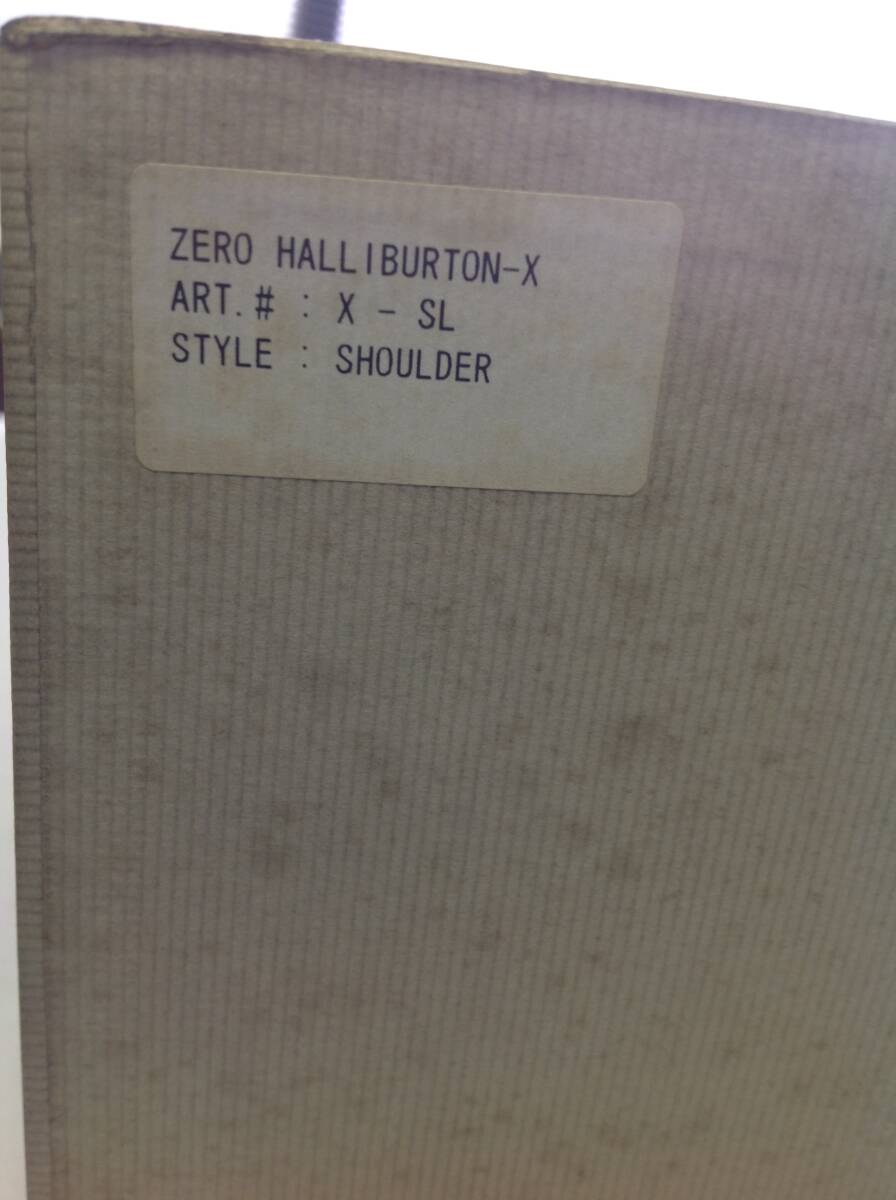 ZERO HALLIBURTON/ Zero Halliburton 2. leather body bag black unused long-term keeping goods 