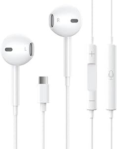 【2024新版】 タイプc イヤホン 有線 iPhone 15 イヤフォン HIFI透明な音質 重低音 マイク付き 通話対応 音量_画像1