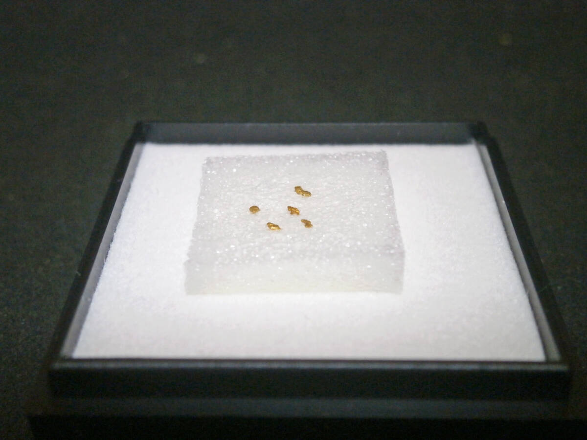 天然鉱物標本 砂金(ゴールド) プラケース入(1)の画像1