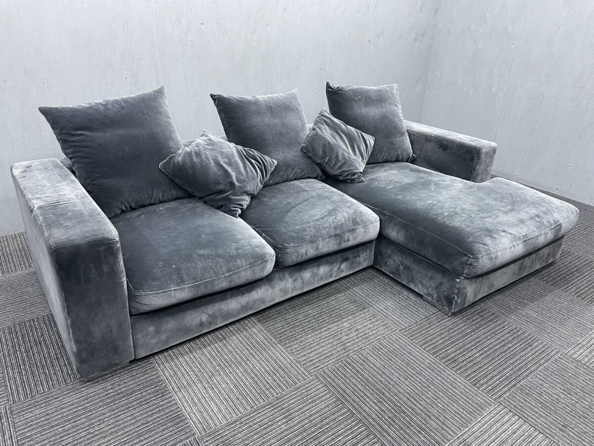 * tube S643* our company flight correspondence region equipped * great special price goods *BoConceptbo- concept *3 seater . couch sofa width 2550mm* Northern Europe furniture * cloth-covered L character * gray series 