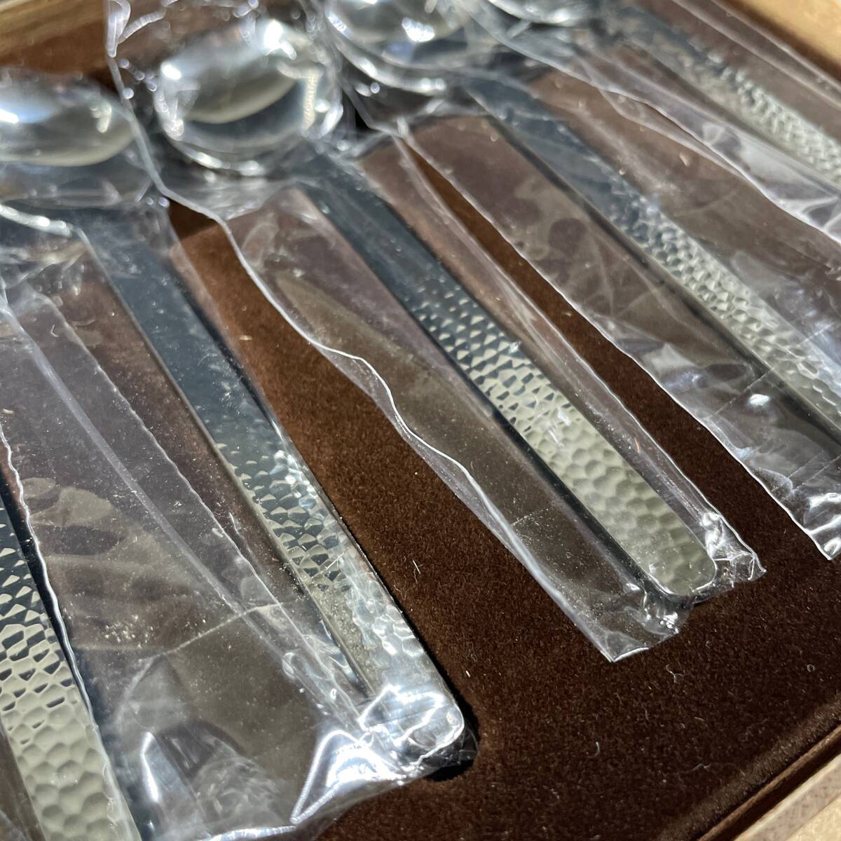  unused long-term keeping goods spoon set ... hammer eyes cutlery present condition goods /ee17e