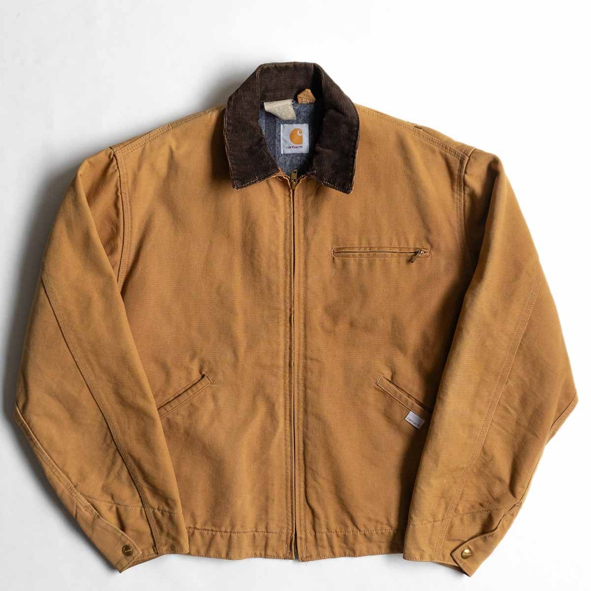 【80s/美品】 Carhartt 【デトロイトジャケット/68LJ】 40 ブラウン ダック カーハート 古着 u2405072_画像1