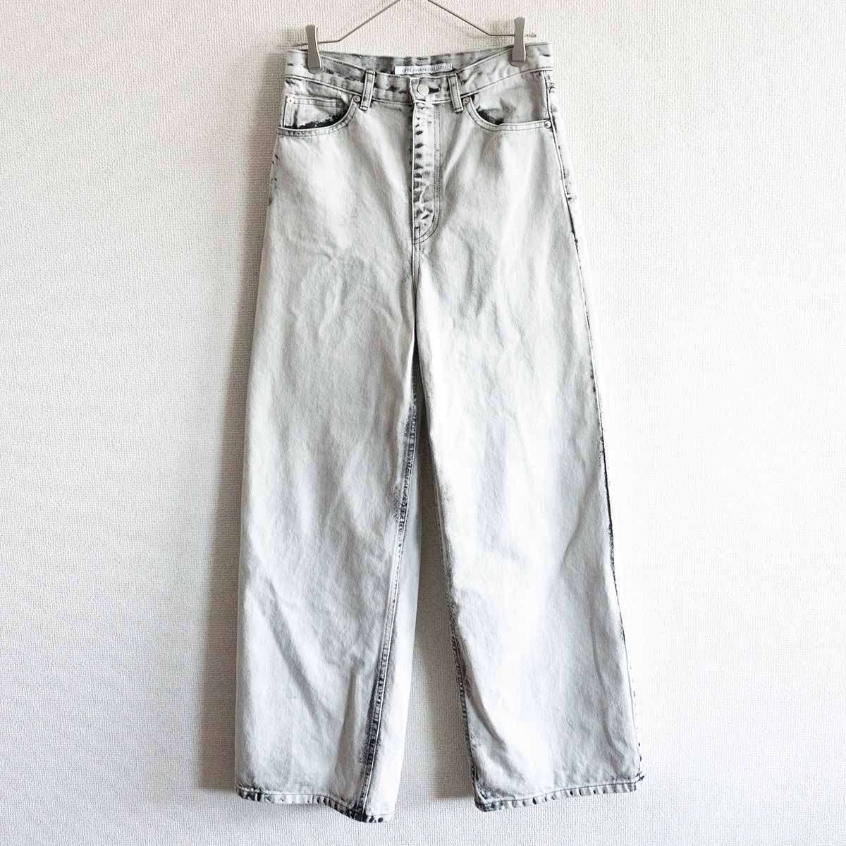 【未使用品】 JOHN LAWRENCE SULLIVAN 【BLEACHED DENIM WIDE PANTS】 44 ジョンローレンスサリバン デニム パンツ u2405106_画像1