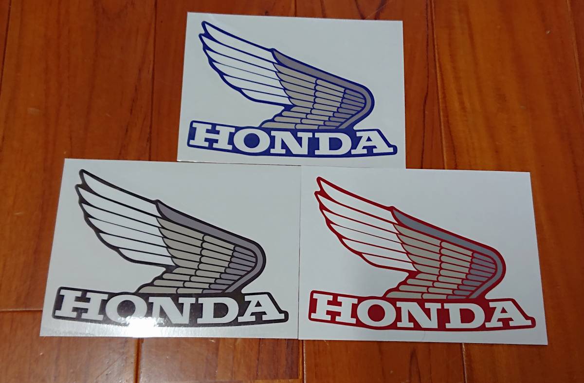  free shipping Honda wing Mark sticker left right set CBX400F red / white 1 type color 