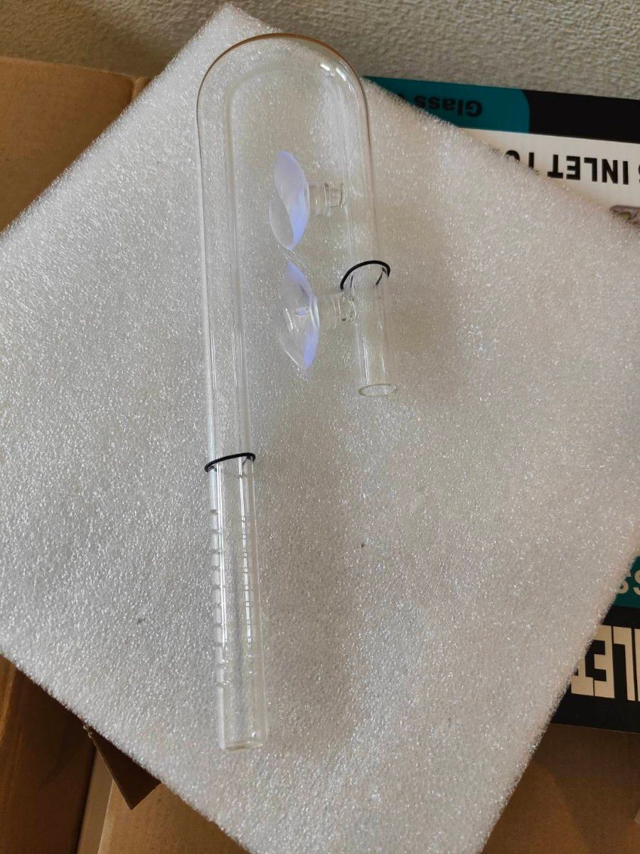 リリィパイプ 吸水 出水 セット クリアガラス製 (12/16mm ホース用)