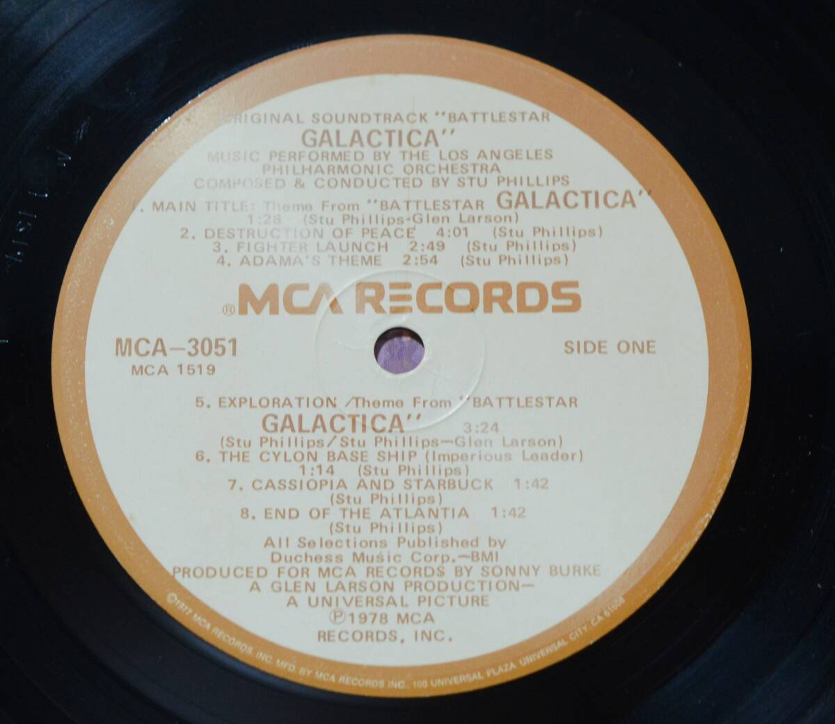 試聴しました！！　Battlestar Galactica★宇宙空母ギャラクティカ　オリジナルサウンドトラック　LPレコ－ド　MCA-3051_画像3