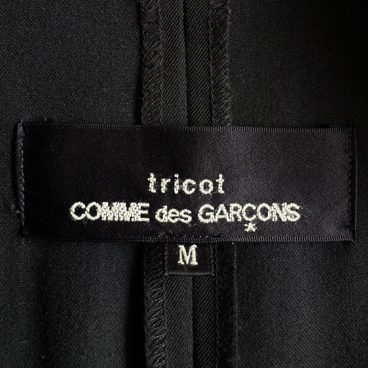 《美品》tricot COMME des GARCONS トリココムデギャルソン シャツワンピース マキシ丈 ウール ブラック M