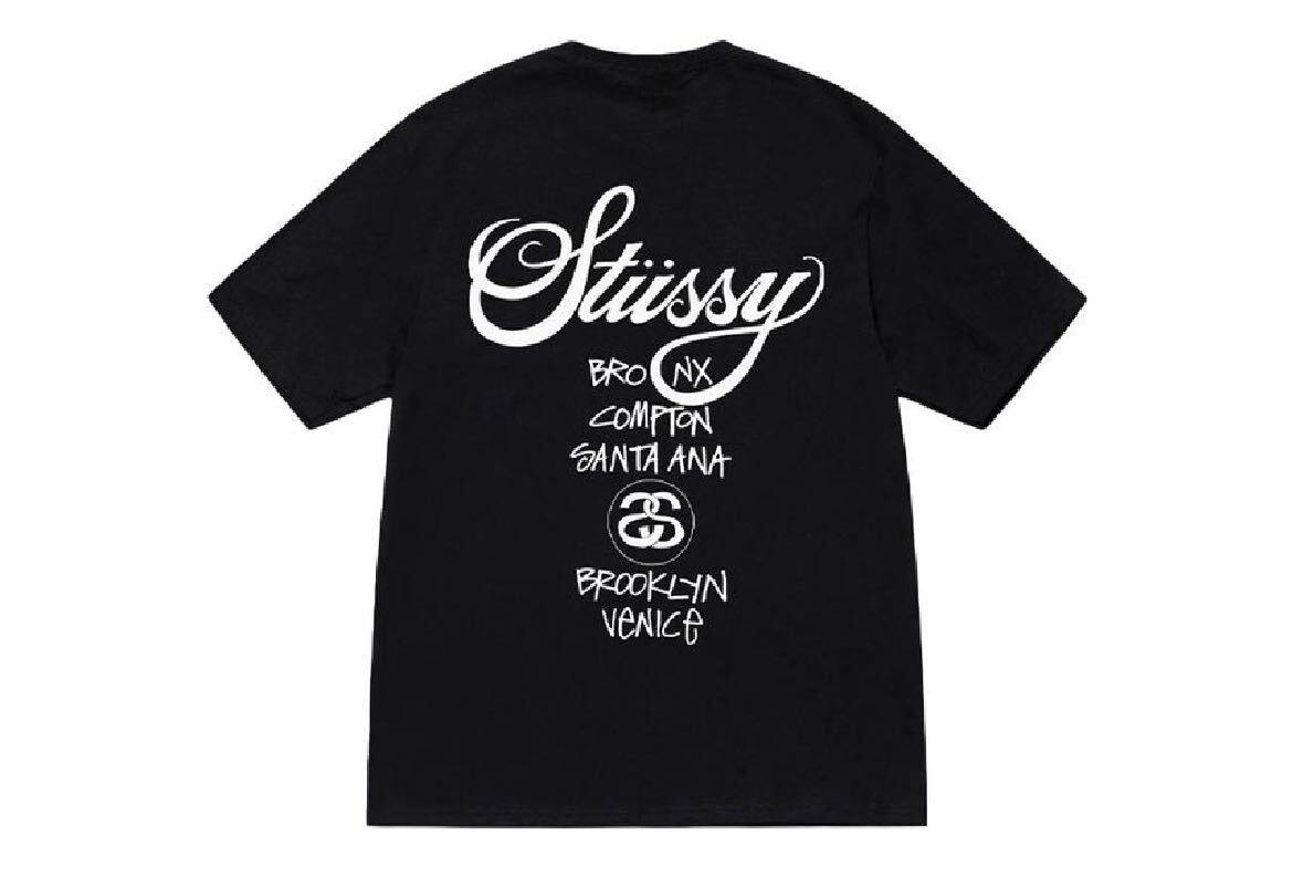 Stussy World Tour SS24 Tee Blackステューシー ワールドツアー SS24 Tシャツ ブラックTシャツ 黒 XL_画像4