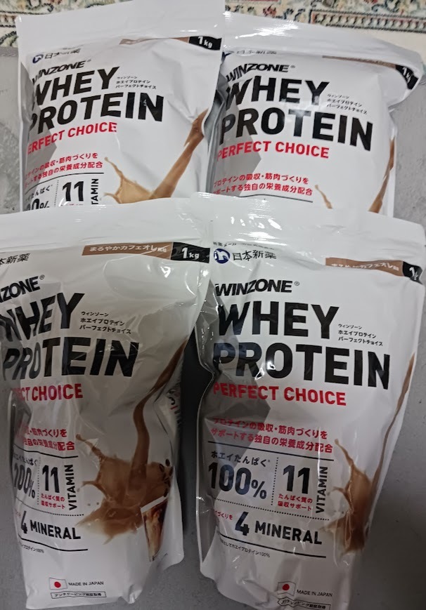 Япония новый препарат WINZONE cывороточный протеин Perfect cho стул .... кофе с молоком способ тест 1kg×4 пакет 
