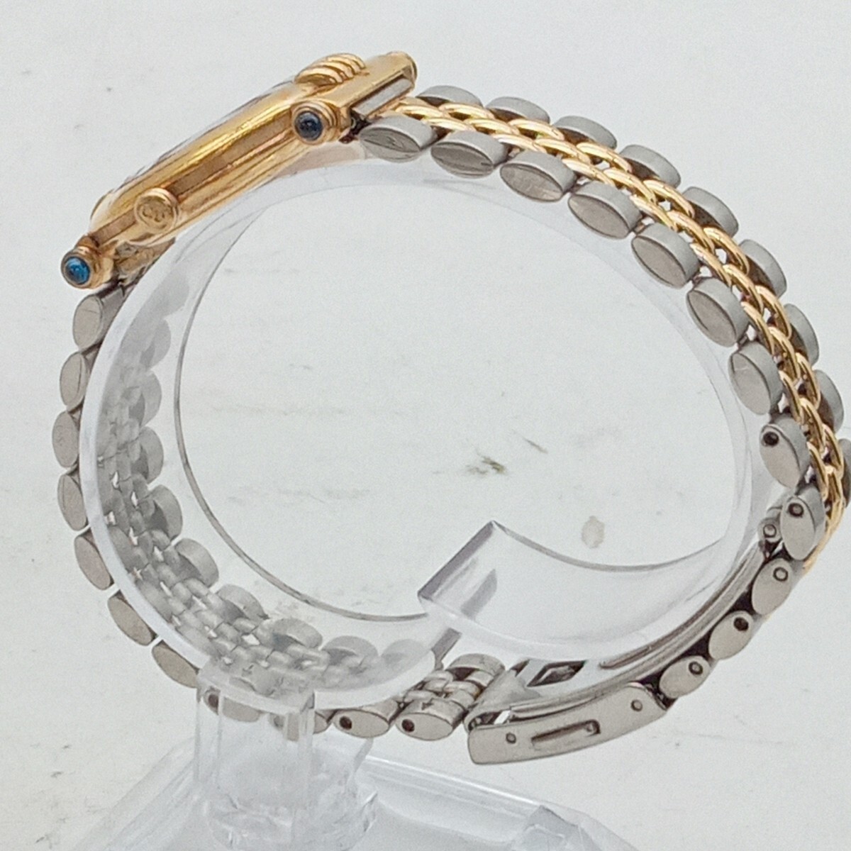  Сугимото 4 месяц No.150 наручные часы Christian Dior Christian Dior работоспособность не проверялась оттенок серебра синий циферблат общий рисунок Logo раунд 