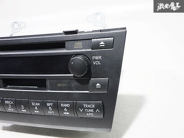 保証付 トヨタ 純正 GX110 ヴェロッサ CD カセット プレーヤー デッキ オーディオ 86120-2A460 即納の画像4