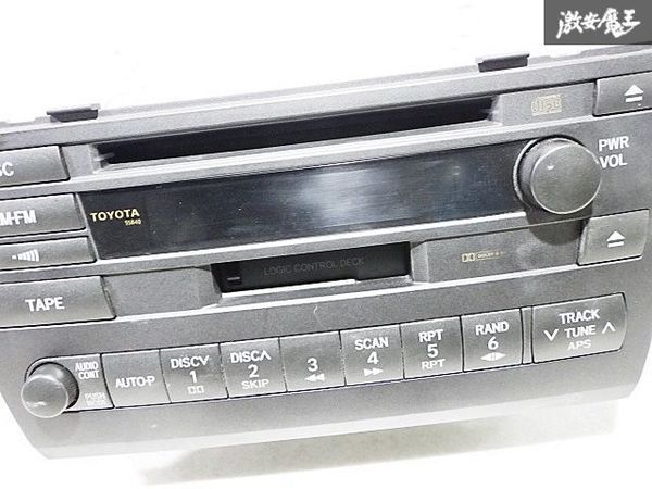 保証付 トヨタ 純正 GX110 ヴェロッサ CD カセット プレーヤー デッキ オーディオ 86120-2A460 即納の画像3