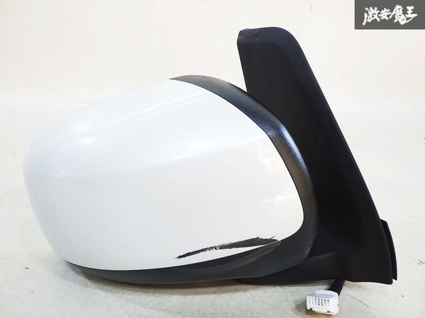 動作OK!! ダイハツ 純正 LA800S ムーヴ ムーブ キャンバス ドアミラー サイドミラー 白パール系 7P 電動格納 右 右側 運転席側 即納の画像1