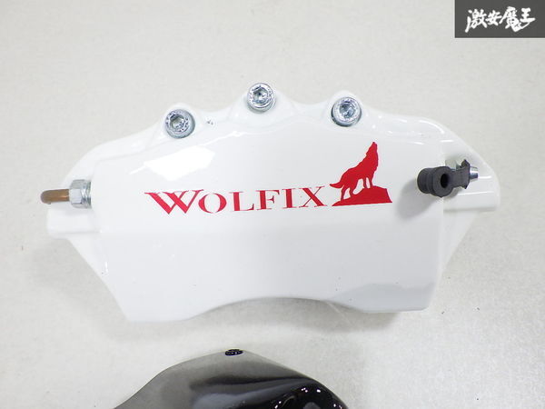 未使用 WOLFIX ゴルフ5 ブレーキ キャリパーカバー カバー リア リヤ 黒 ブラック × 白 ホワイト 即納 ゴルフ ヴァリアント パサート_画像3