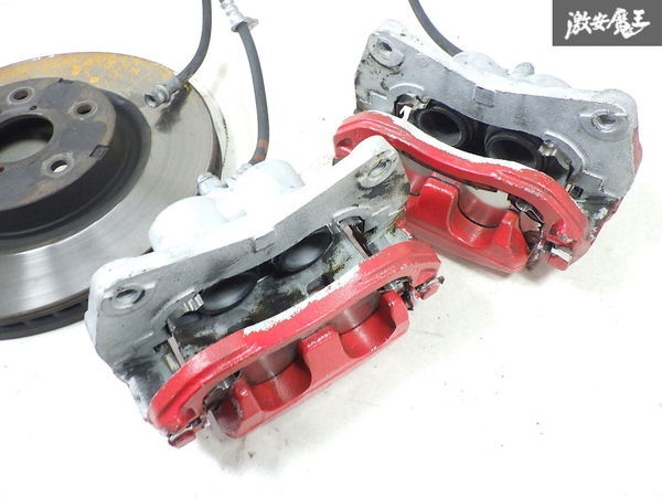 スバル 純正 塗装品 VM4 レヴォーグ フロント ブレーキ キャリパー ローター ディスク 左右セット 赤 レッド系 即納の画像6