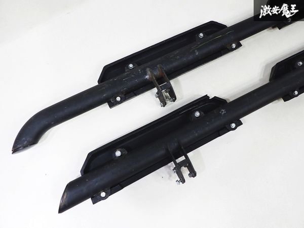 社外 ランドローバー ディフェンダー110 L663 サイドステップ サイドスカート ランニングボード 黒 ブラック系 左右セット スチール製 即納_画像8