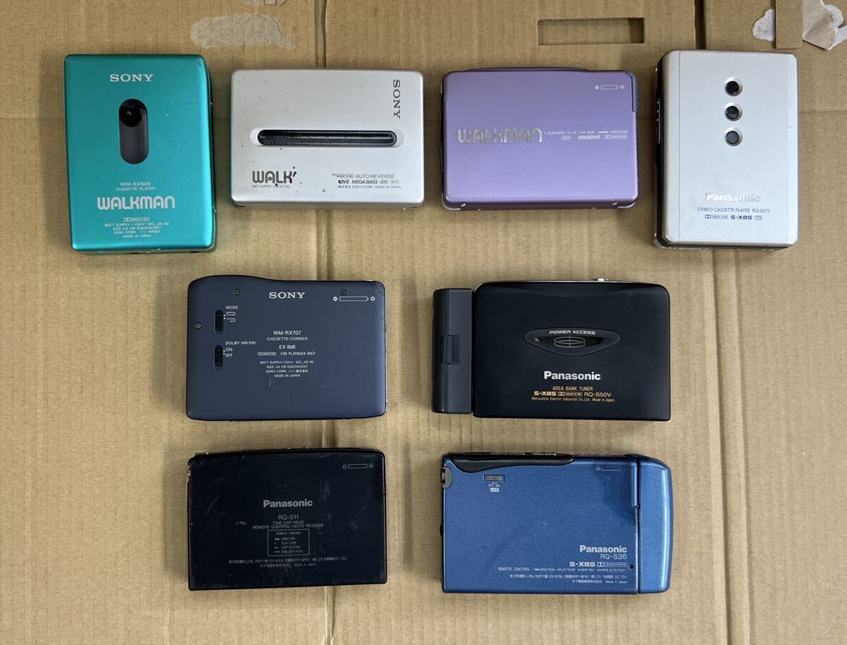 SONY //Panasonic WALKMANウォークマン カセット WM-EX606 /WM-EX677 /WM-EX900 /WM-RX707 /RQ-S11 /RQ-S35 /RQ-SX75 /RQ-S50V 8点セット_画像2