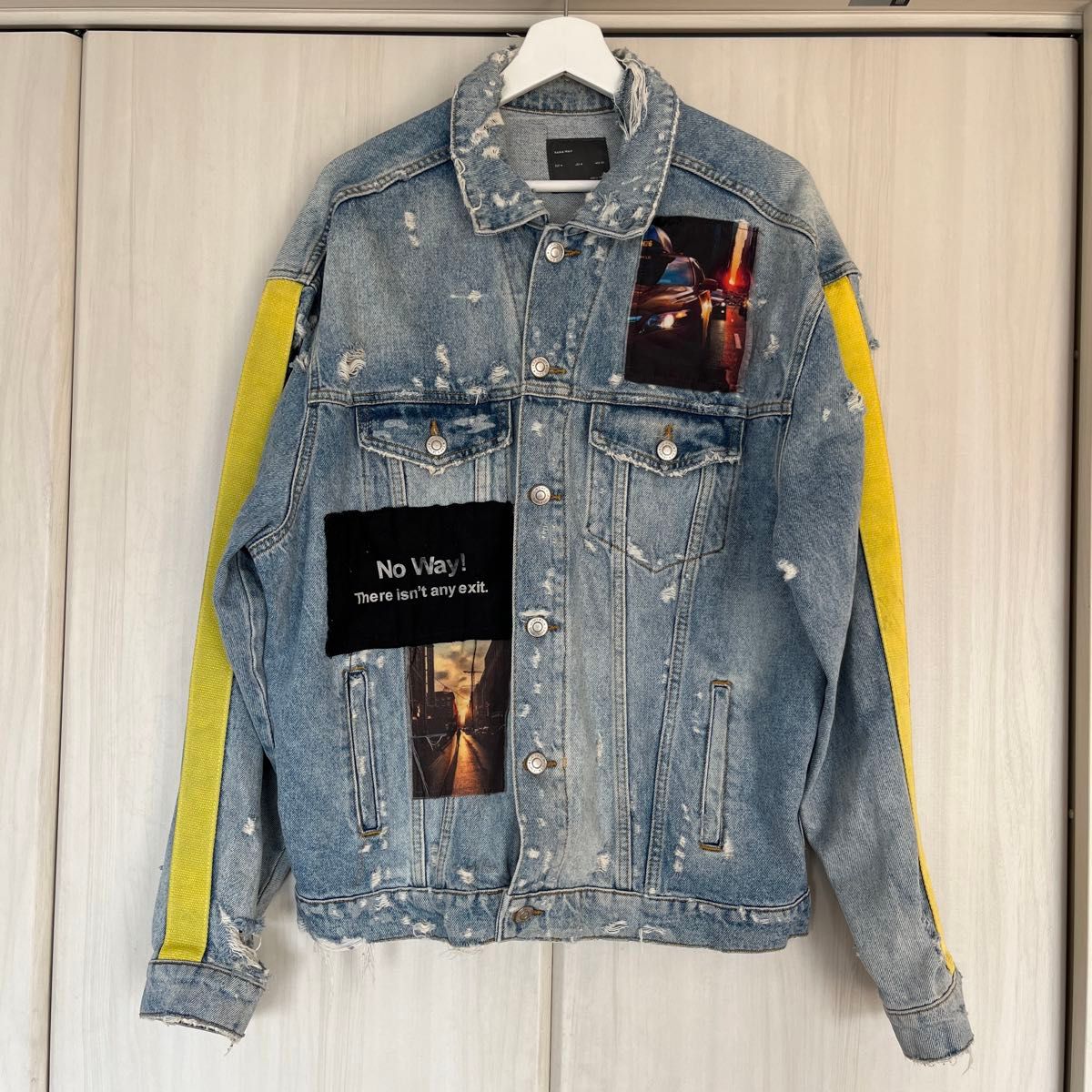 ZARA ダメージ加工フォト デニム デニムジャケット ジャケット ZARA ダメージ加工フォト デニム デニムジャケット ジャケット