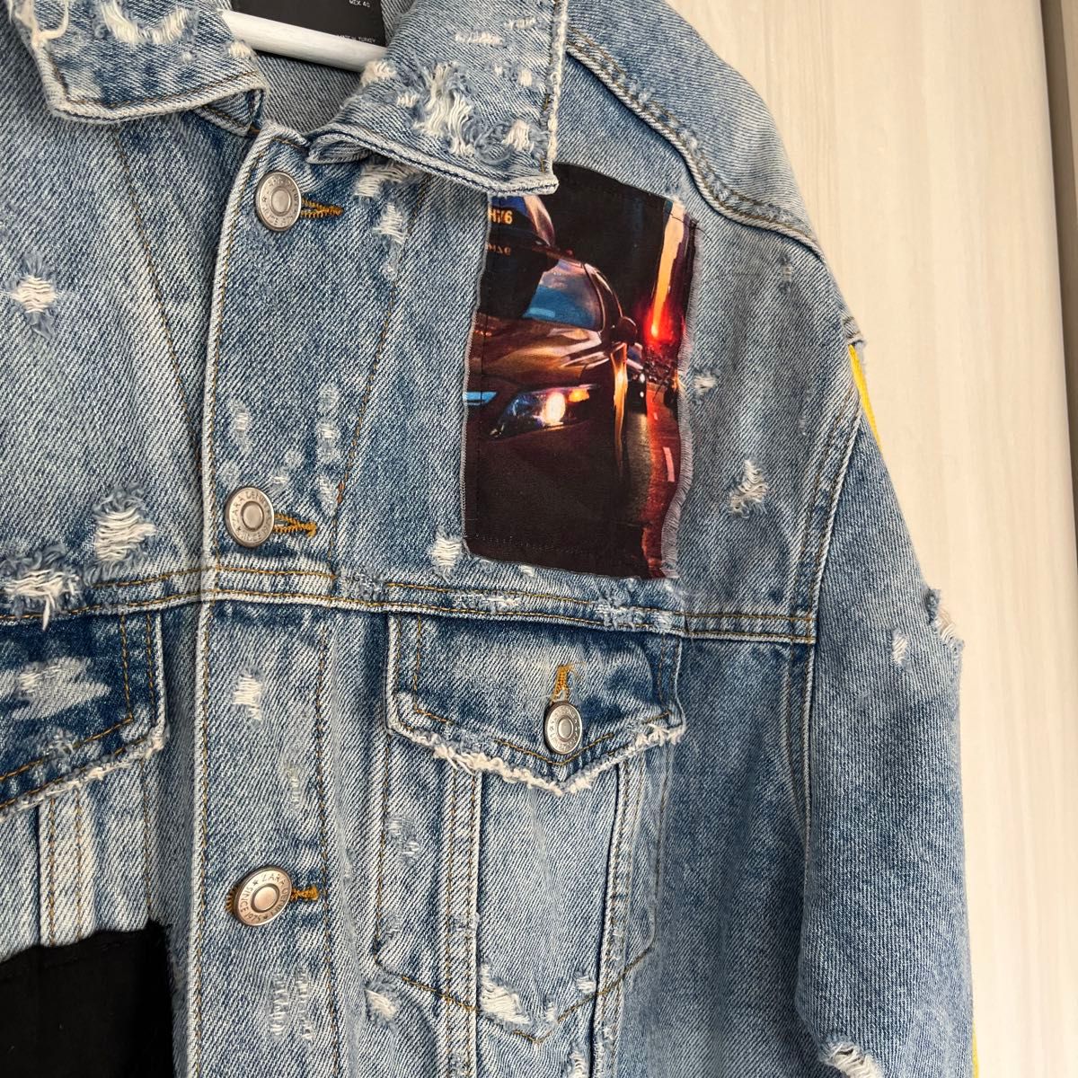 ZARA ダメージ加工フォト デニム デニムジャケット ジャケット ZARA ダメージ加工フォト デニム デニムジャケット ジャケット