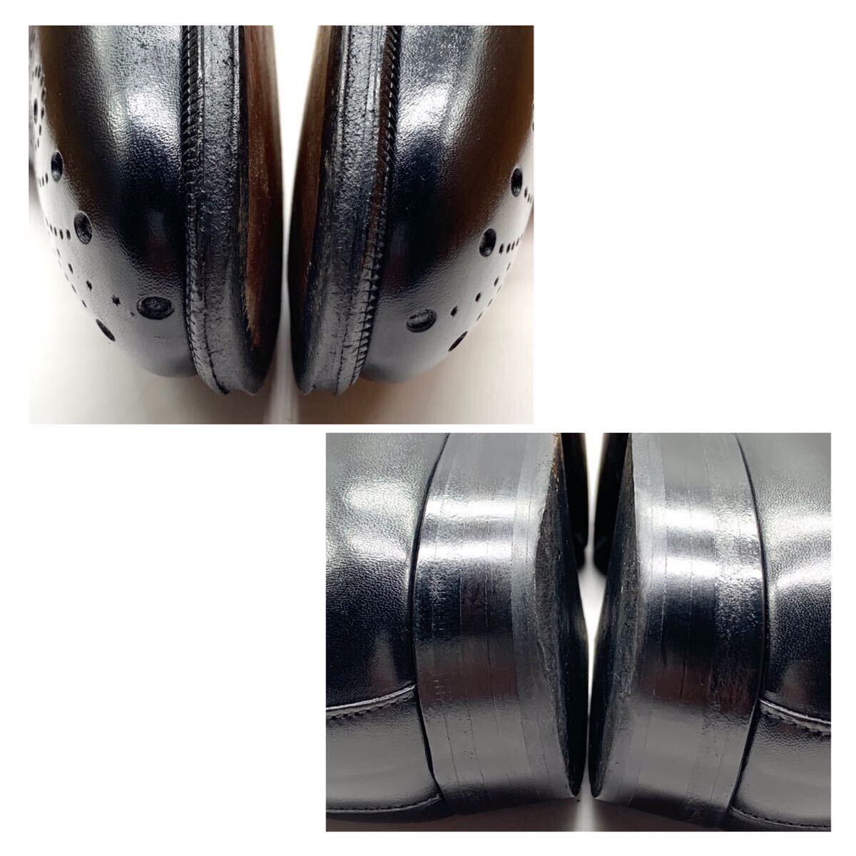 di colletti [ディコレッティ] ドレスシューズ ウイングチップ シングルモンクストラップ レザー ブラック 黒 42 27cm 革靴 イタリア製