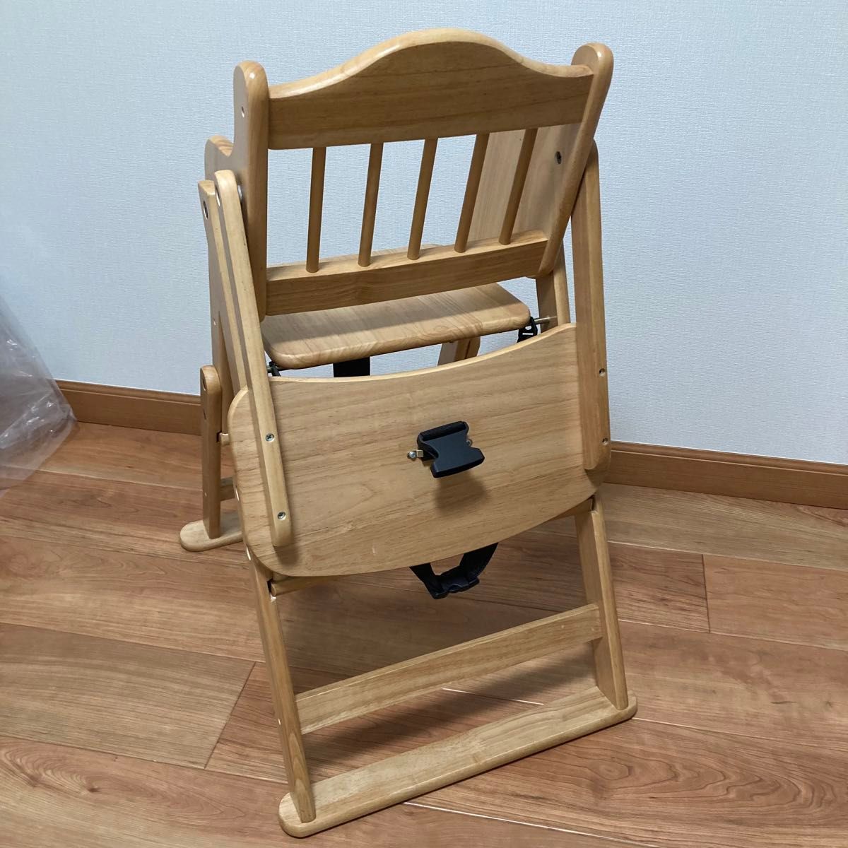 美品 ベビーチェア 木製 ハイチェア 子供椅子 折りたたみ可 椅子 テーブル付 2way