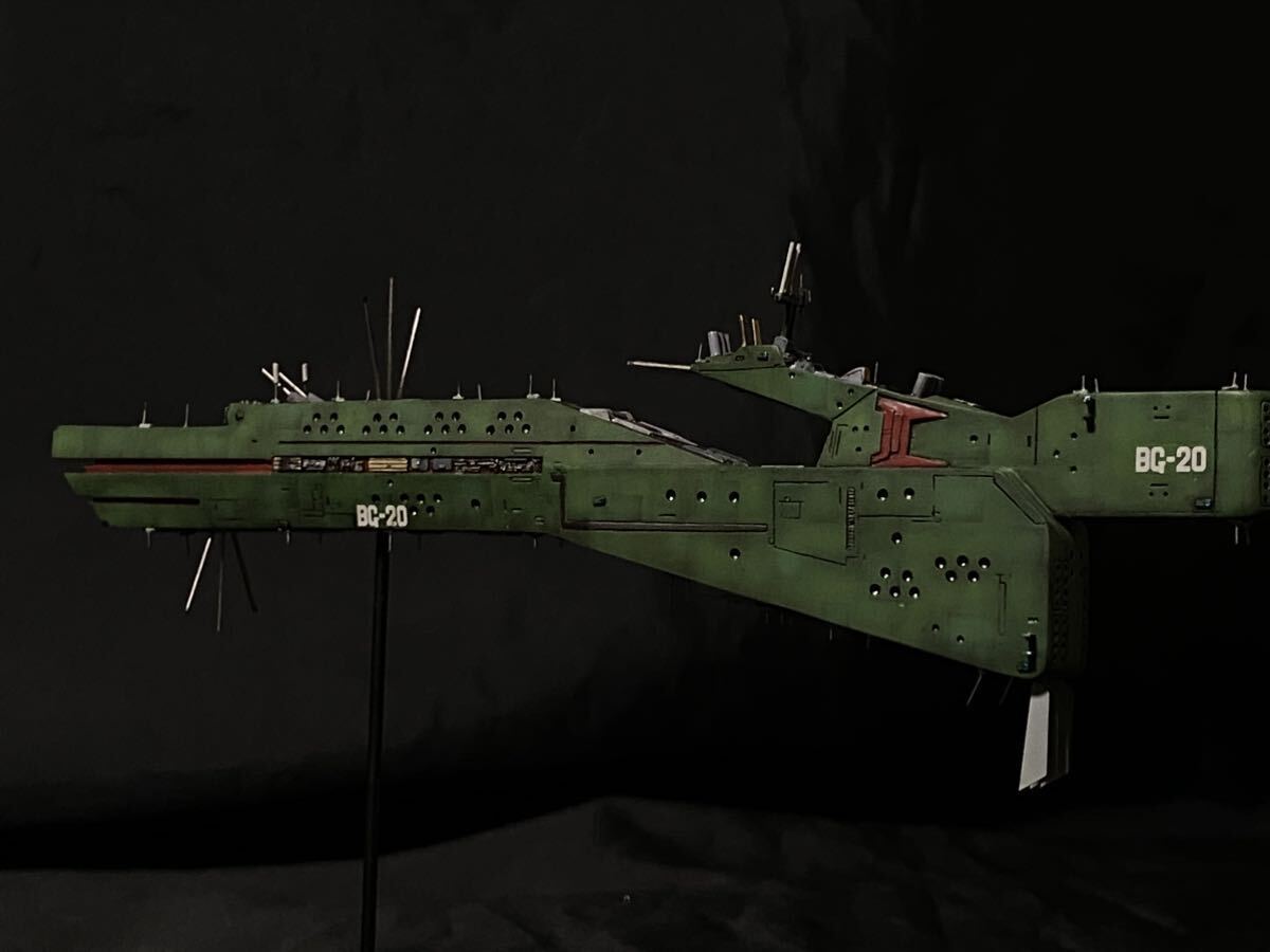 銀河英雄伝説　1/5000 アルバクリエイツ イゼルローン駐留艦隊分艦隊旗艦「アガートラム」　バーミリオン星域会戦時(緑色) 艦船模型完成品_5段階グラデーションによる重厚な仕上がり