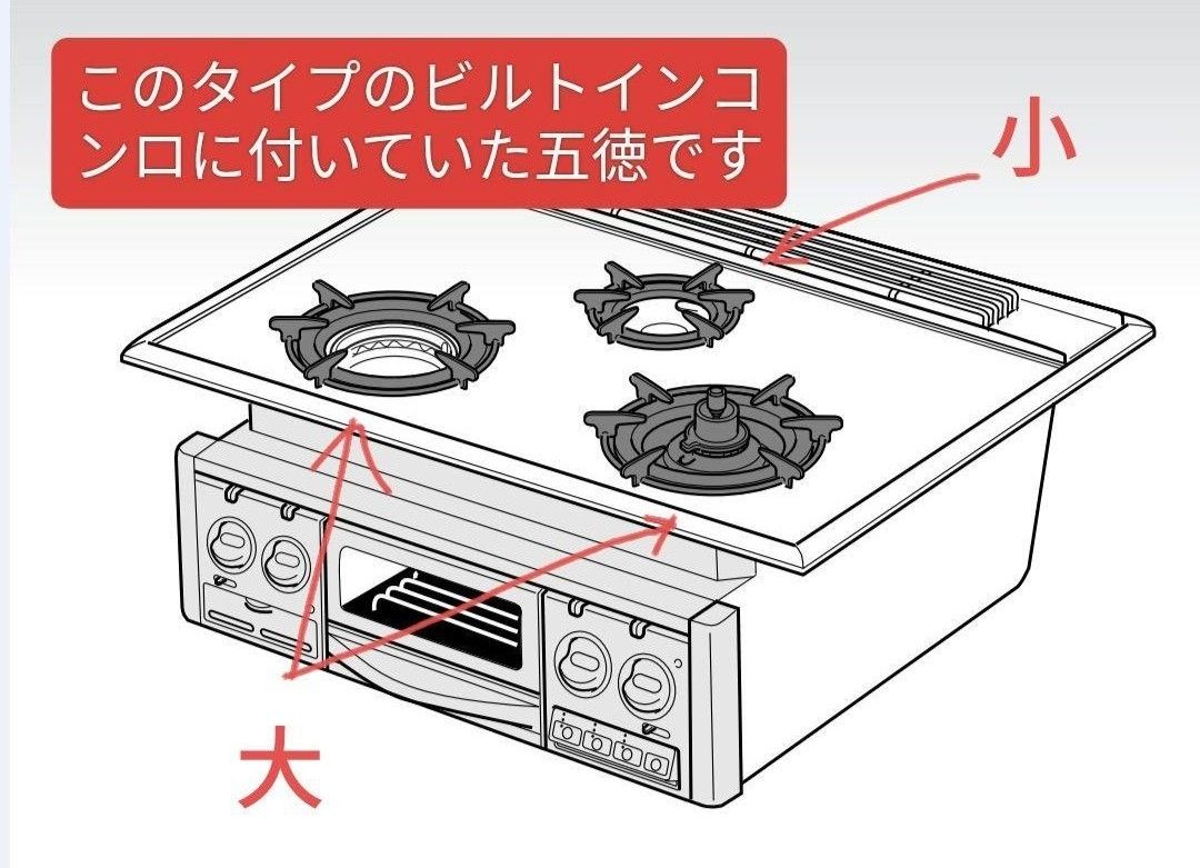 Rinnai　ビルトインコンロ　五徳3点おまとめ