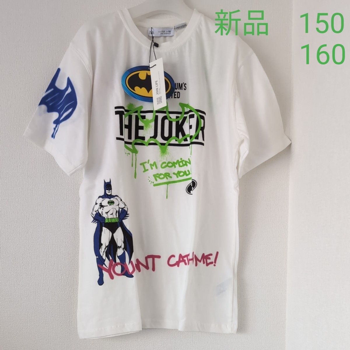 ZARA　新品★ザラキッズ　ジョーカー　バットマン　スプレーペイント　 Tシャツ　150〜