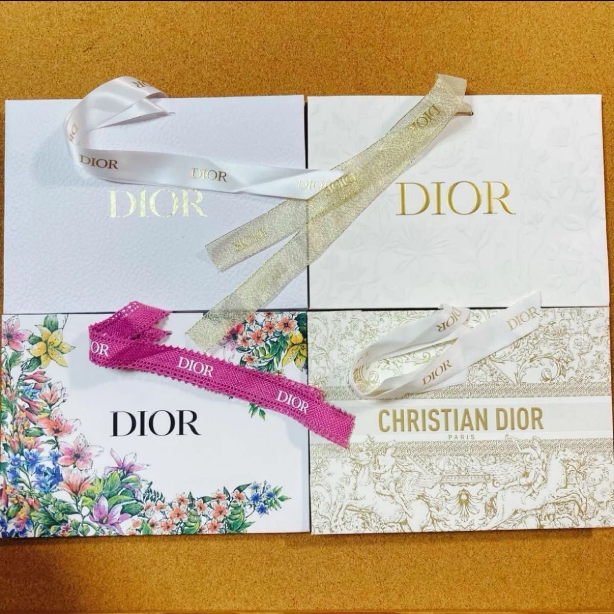 ディオール　ギフトボックス　6個セット　限定柄　母の日　空箱　小サイズ　BOX DIOR 花柄　プレゼント　ラッピング