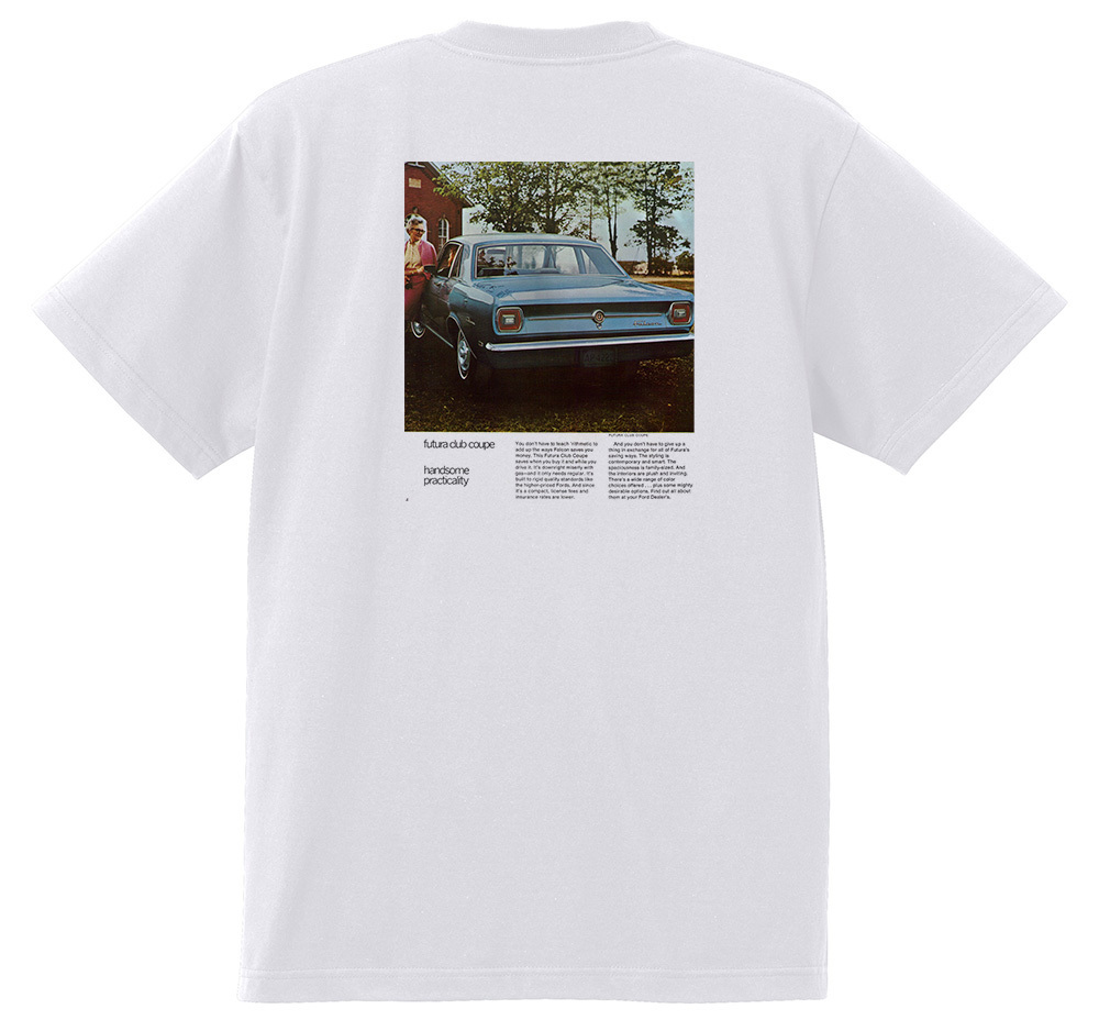 アドバタイジング フォード Ｔシャツ 1970 白 マスタング サンダーバード トリノ ltd ファルコン ランチェロ 3598_画像1