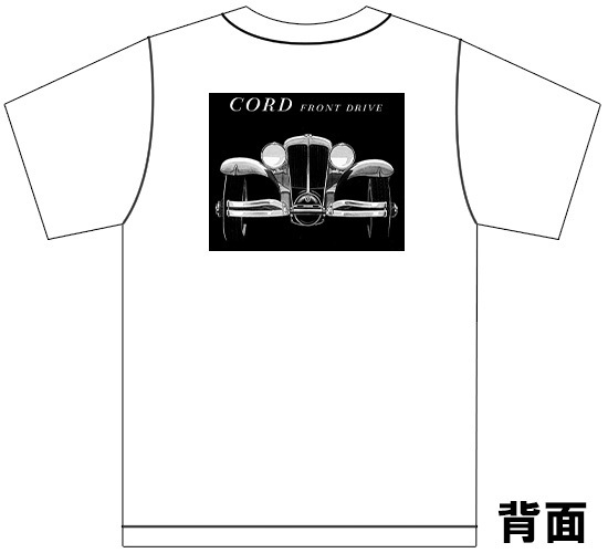 アドバタイジング コード 3222 白 Ｔシャツ 1931 1930 アメ車 cord ホットロッド クラシックカー ビンテージ アドバタイズメント_画像1