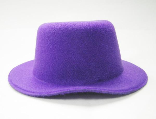 値下げ 1/3ドール用 帽子 ハット 紫 パープル ドール服 無地 加工にも_画像3