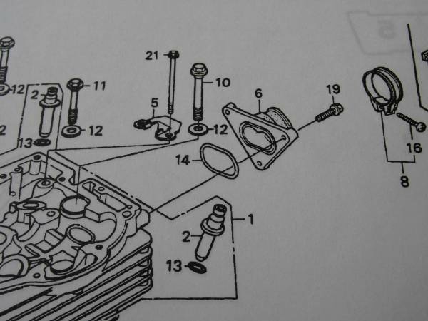 ホンダ・XLR250R・MD16/MD20/MD22・キャブレターインシュレーターＯリング・純正新品・送料無料_パーツリスト・・・・１４番