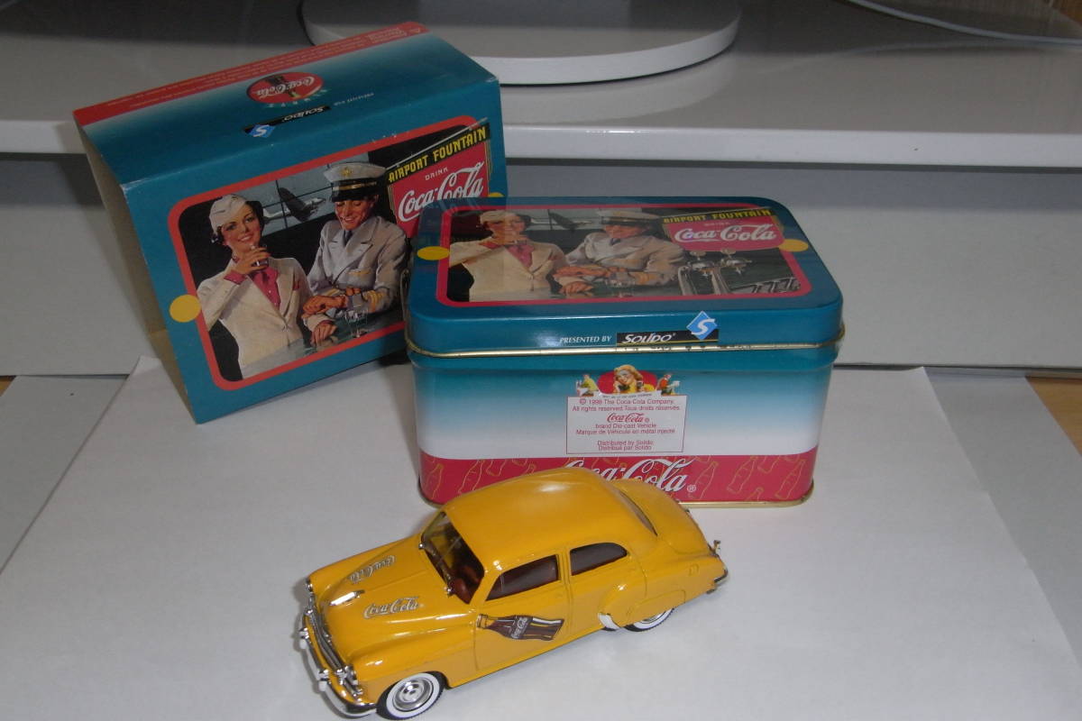 2-A( collector worth seeing commodity )* out of print goods * new goods * solid Solido can case * CHEVROLET 1950 ( Coca Cola )( finest quality beautiful goods )( super valuable goods )