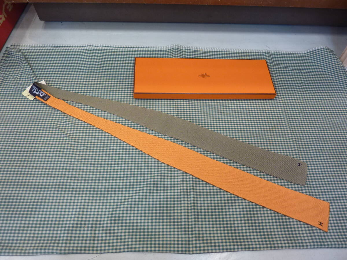 未使用品★HERMES エルメス ネクタイ シルクマイユ 6.5cm ニットタイ リバーシブル 4色 ★_画像5