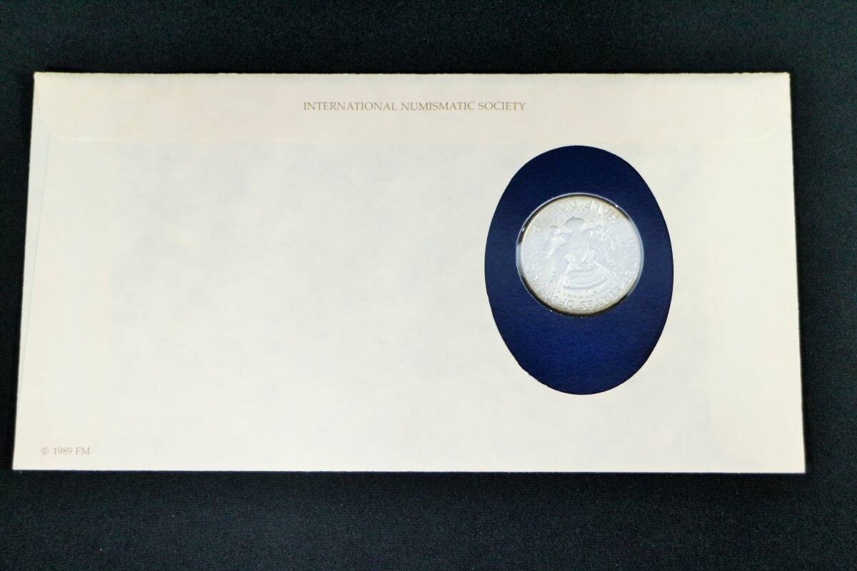 アメリカ 1964年 ケネディ・ハーフダラー 世界の偉大なる歴史的コイン フランクリンミント社 HALF DOLLAR 50セント 銀貨 の画像6